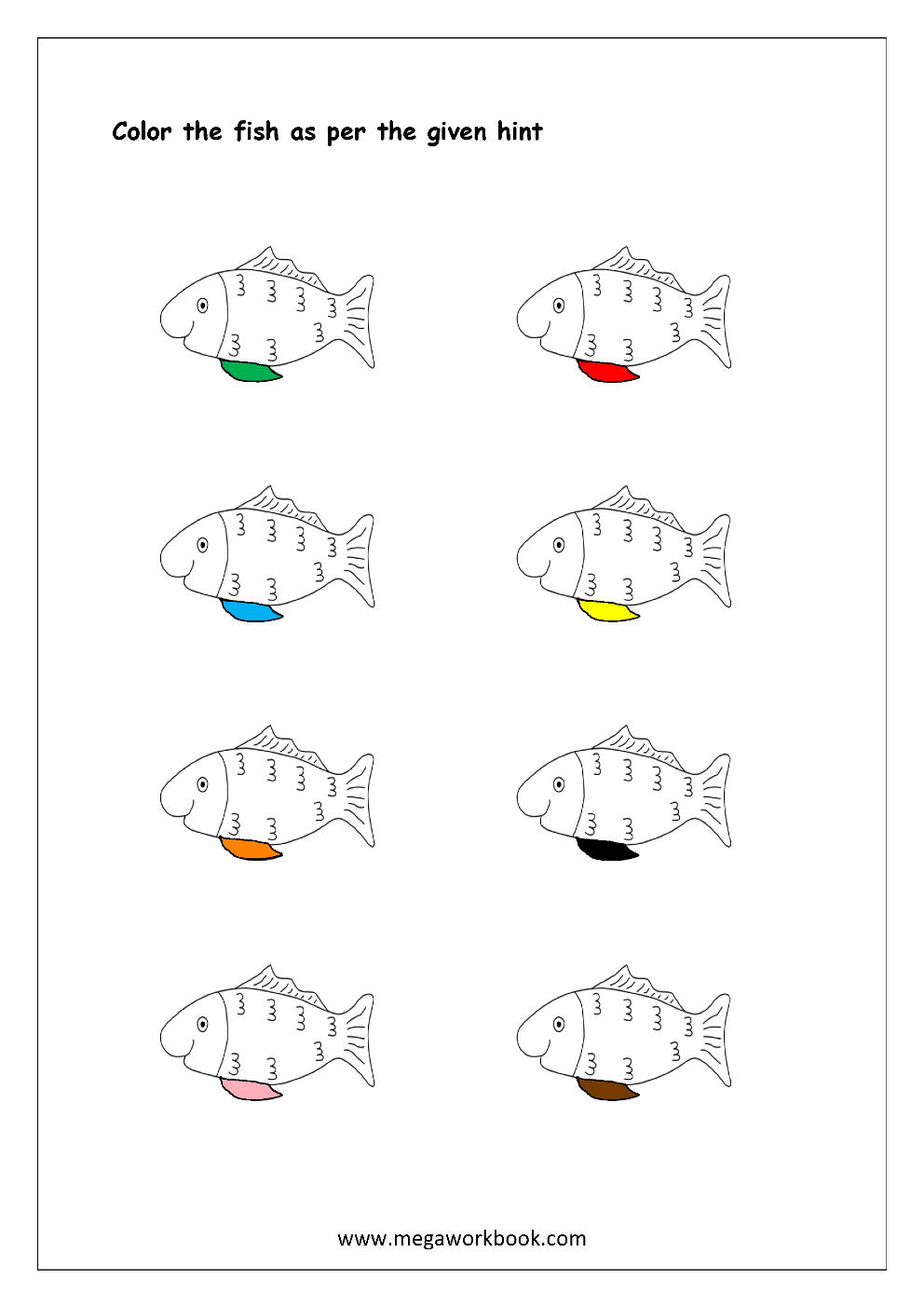 color recognition worksheets