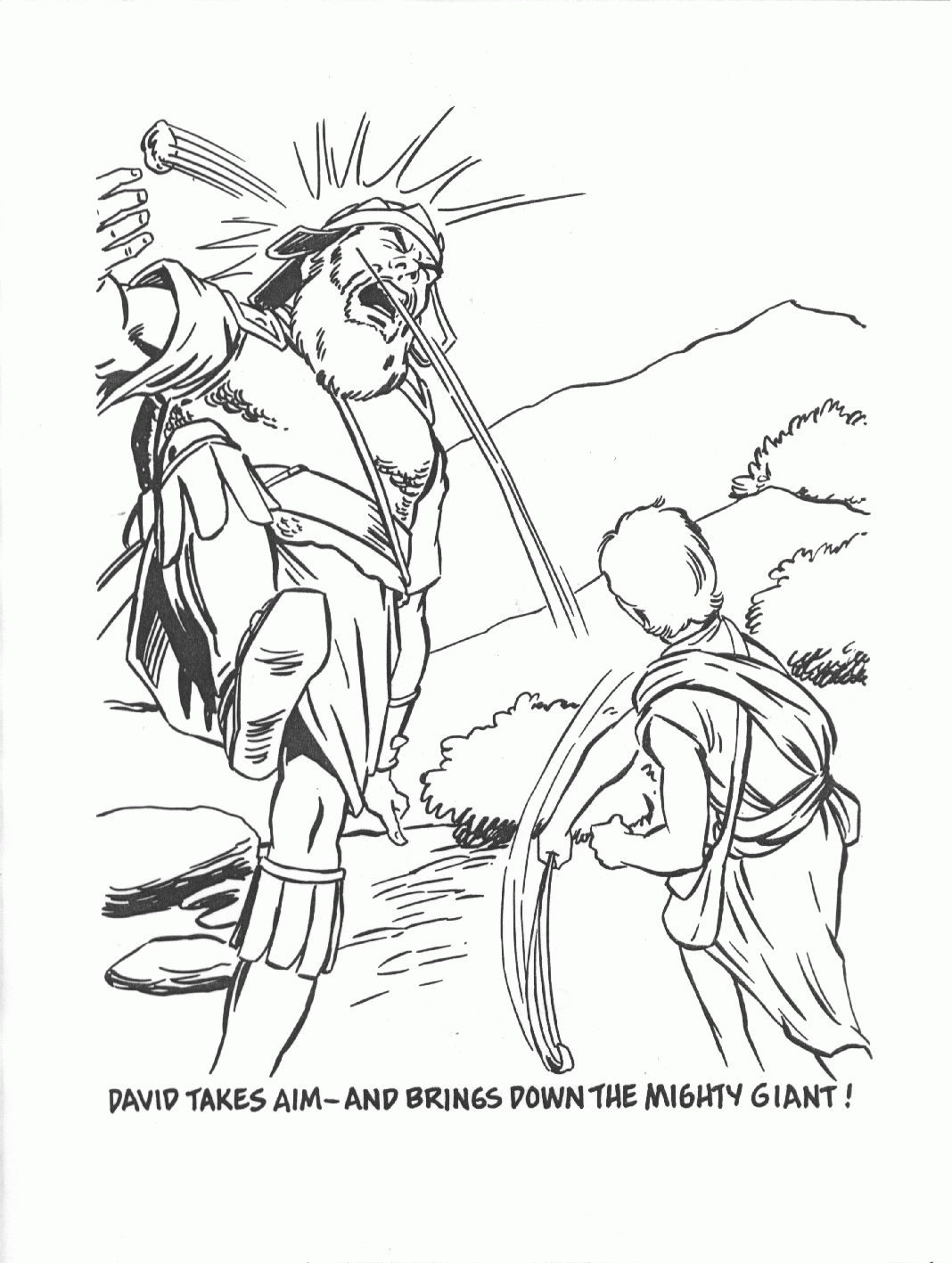 David And Goliath Coloring Pages