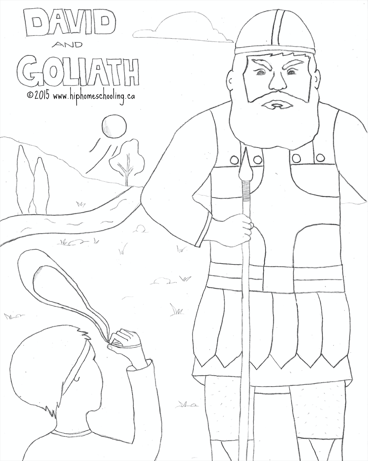 Free Printable Coloring Pages David And Goliath Coloring Home