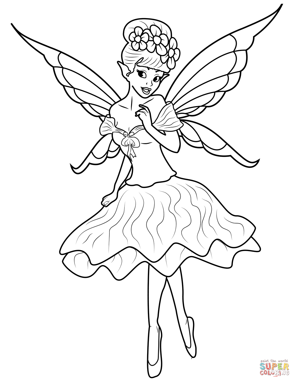 Fairies Coloring Pages For Adults