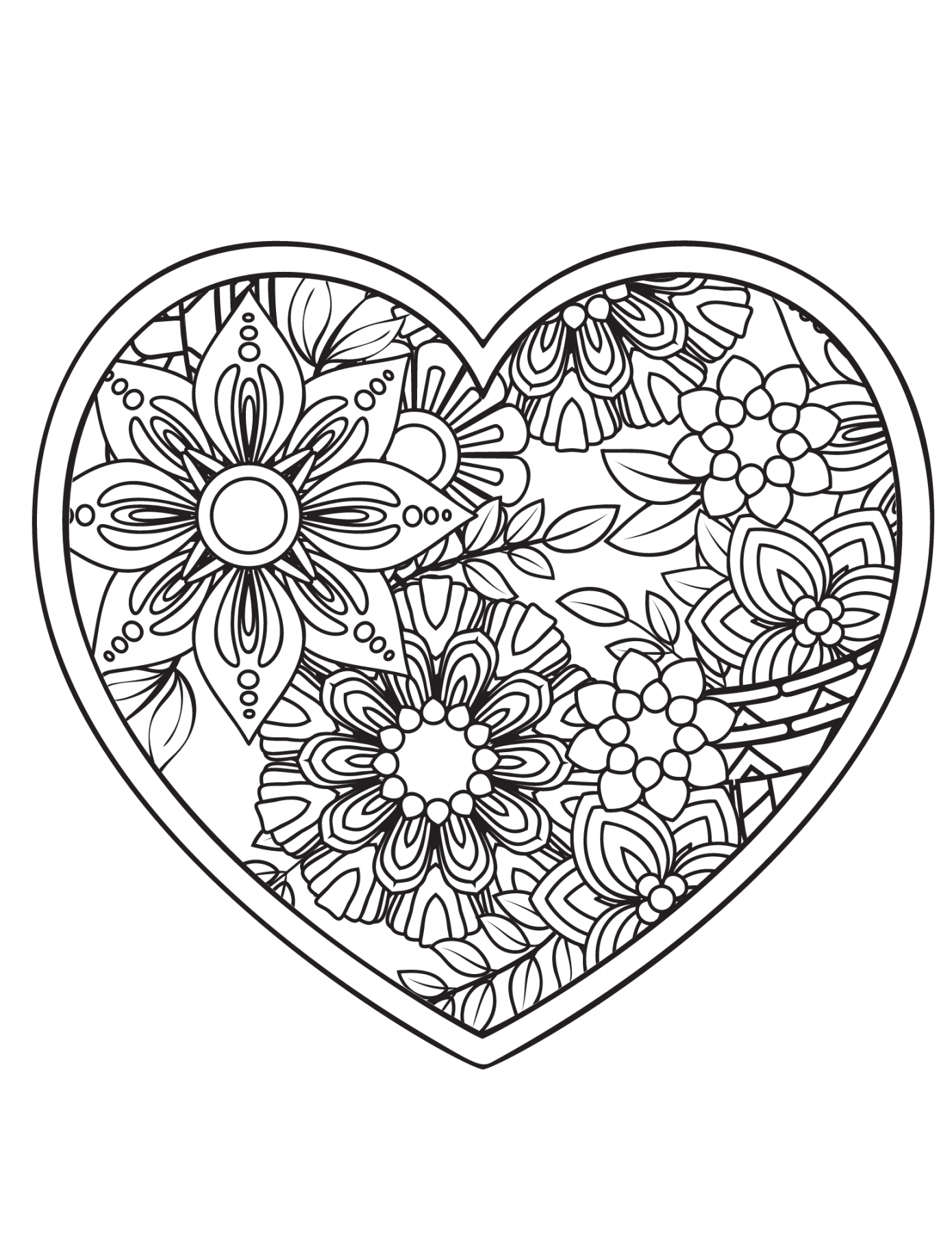 Free Printable Coloring Pages Hearts