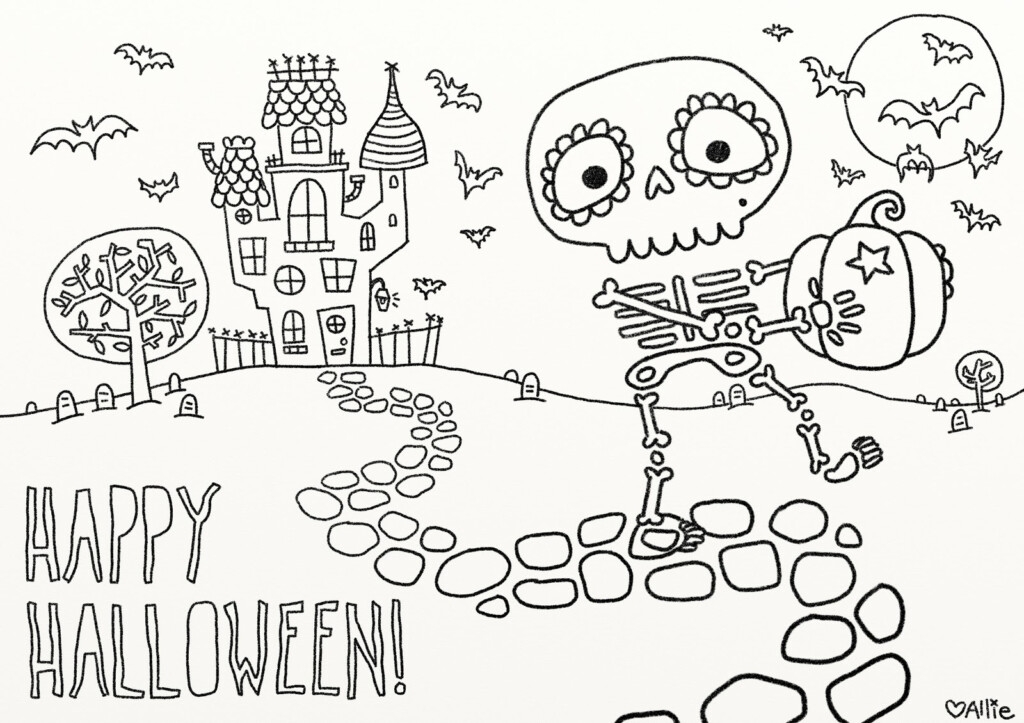 Free Printable Colring Pages For Halloween NewFreePrintable