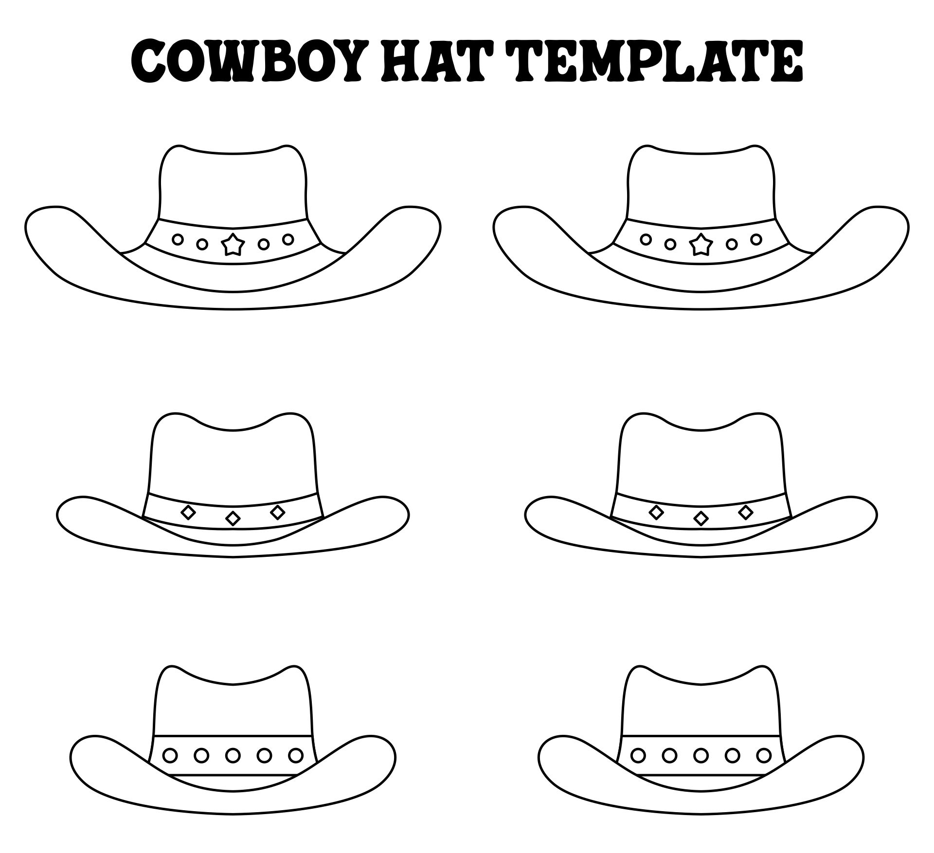 Free Printable Cowboy Hat Template Dev onallcylinders
