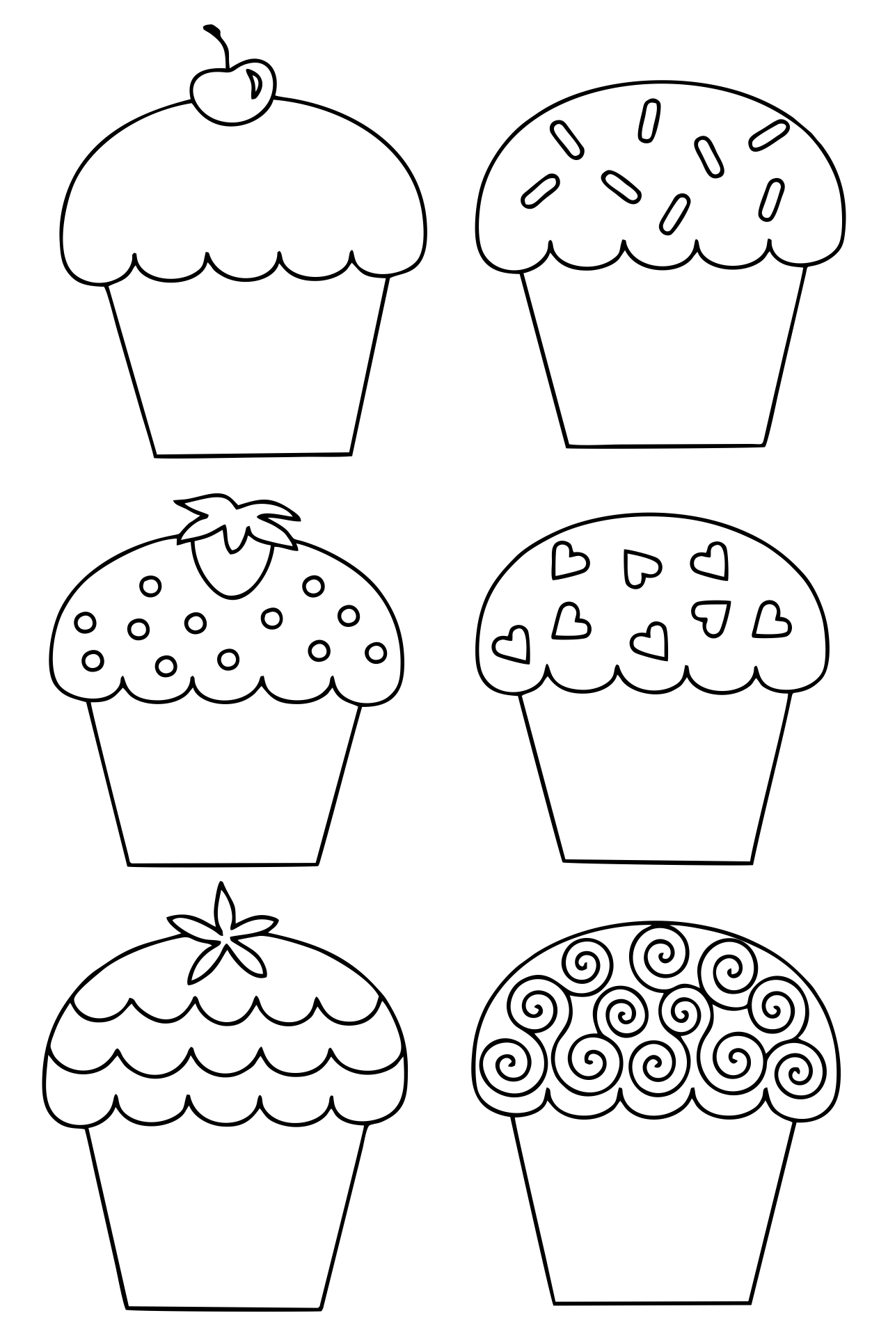 Free Printable Cupcake Template Fillable Form 2023