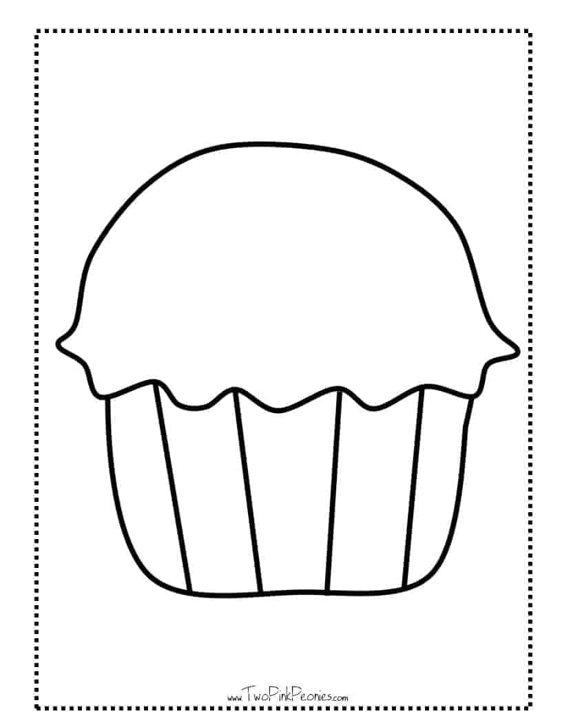 Free Printable Cupcake Template Free Instant PDF Download Free Printable