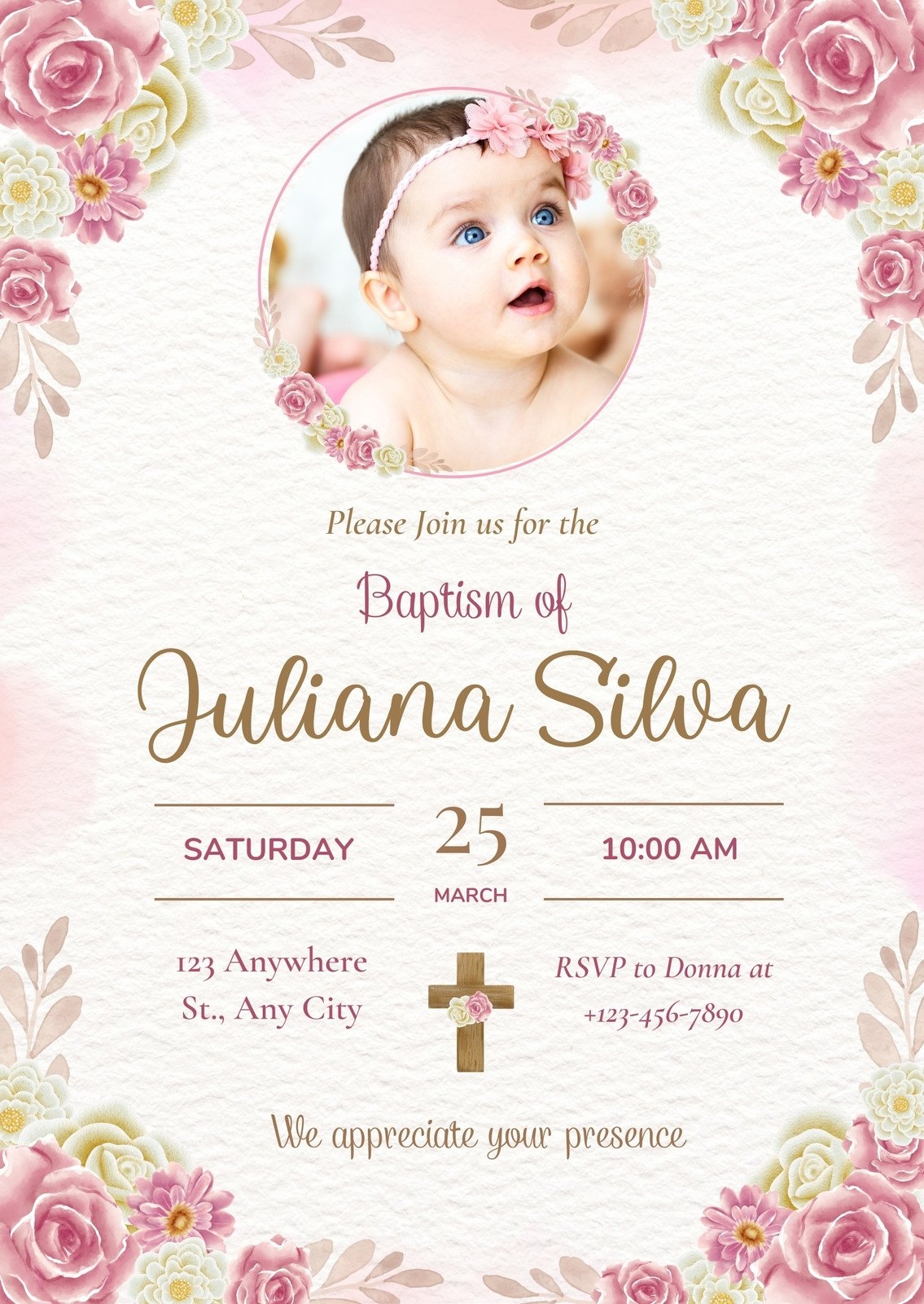 printable baptism invitation templates