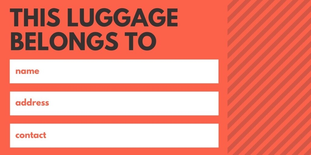 free printable luggage tag template word