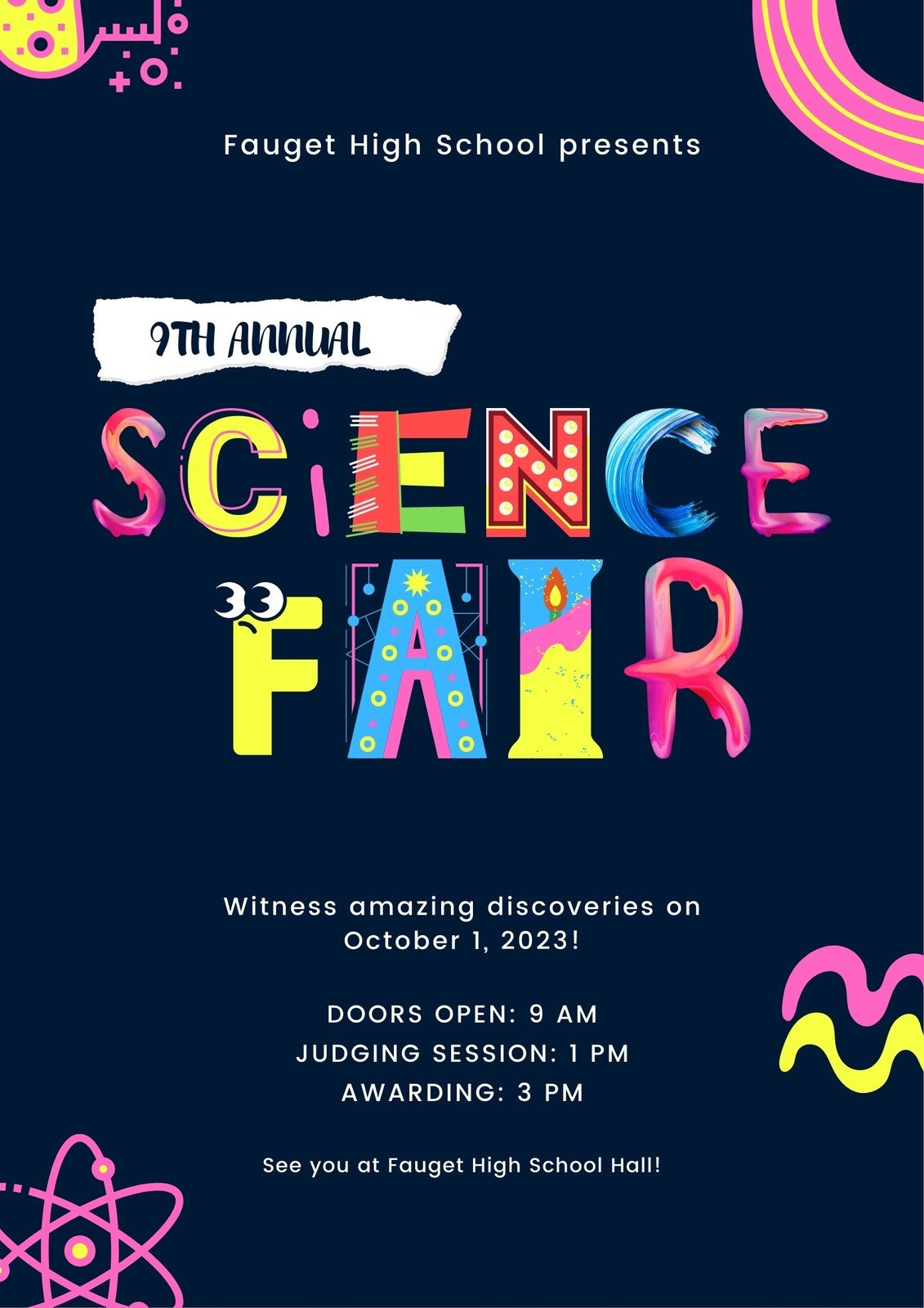 science fair invitation templates