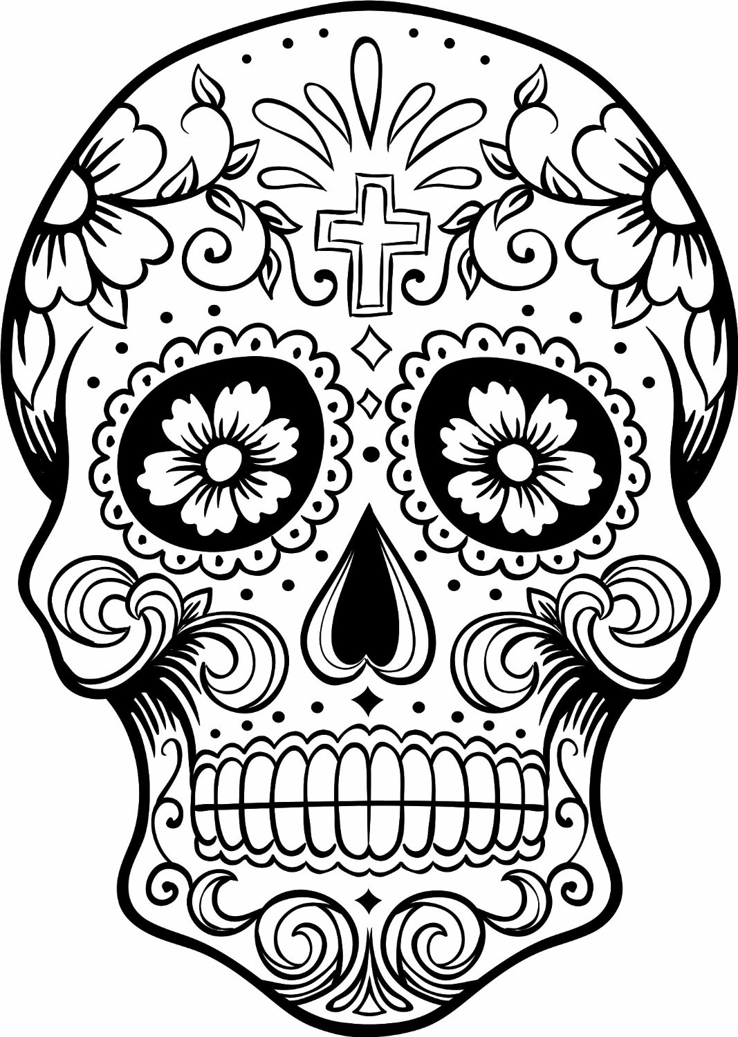 free day of the dead coloring pages