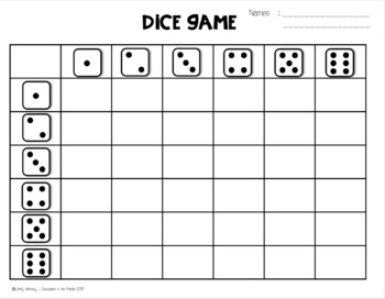 free printable math dice games pdf grade 5