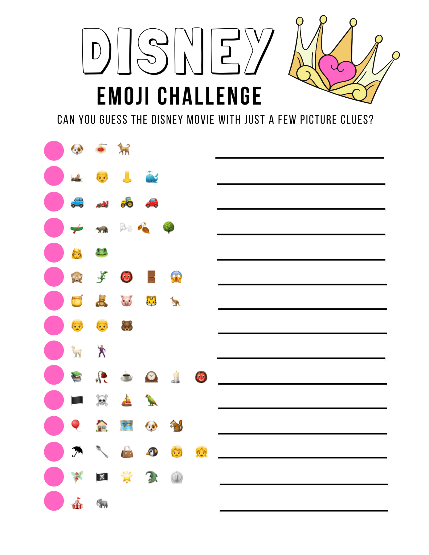 Free Printable Disney Movie Emoji Pictionary Quiz Emoji Quiz Hot Sex 
