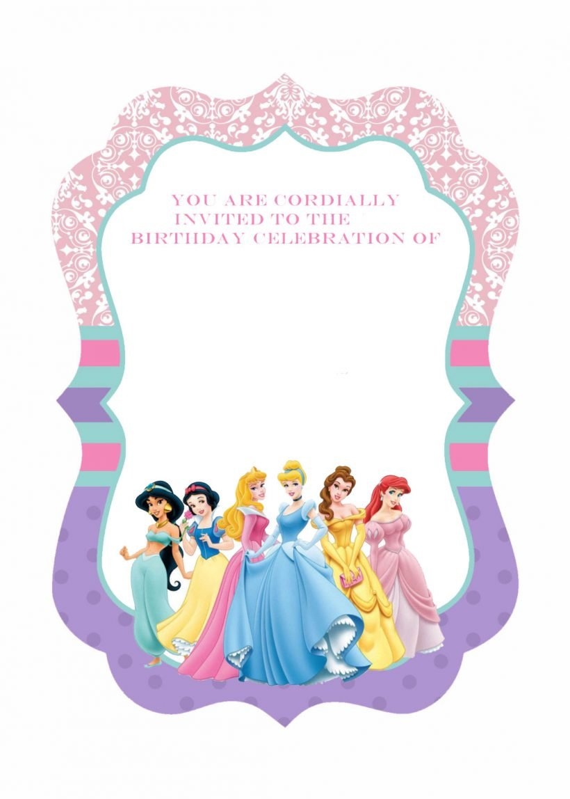 princess birthday invitations template