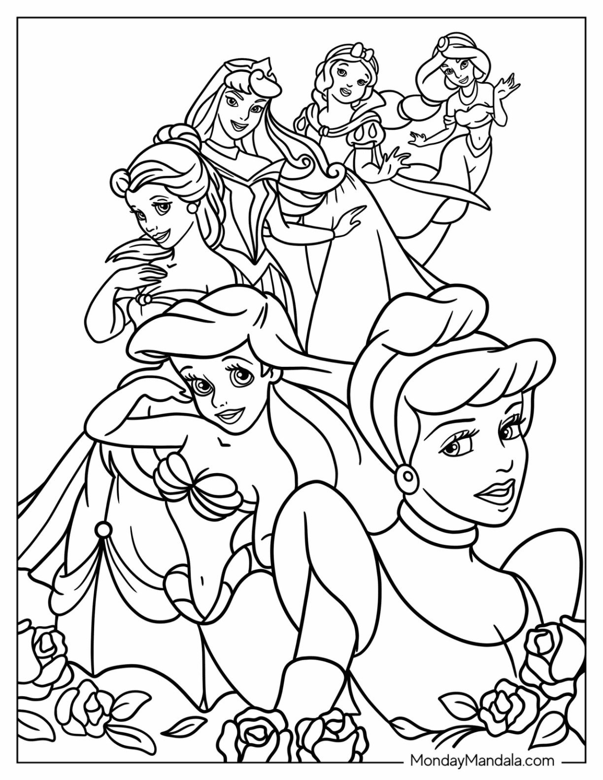 princess coloring pages free pdf