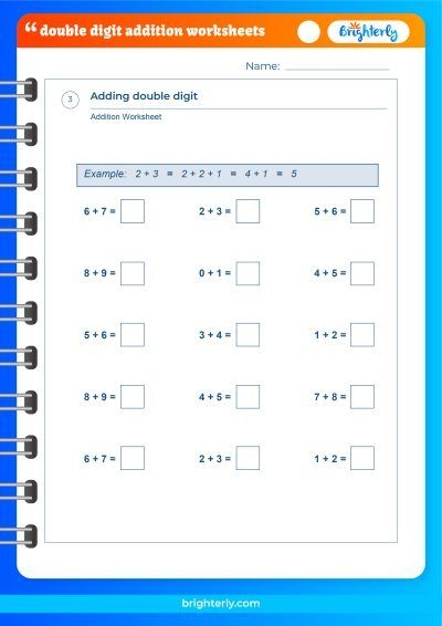 15 digit addition worksheets