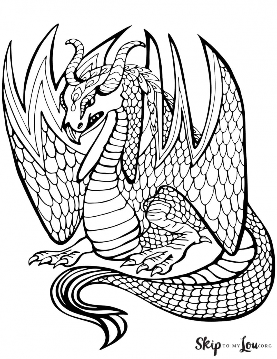 Free Printable Dragon Coloring Pages