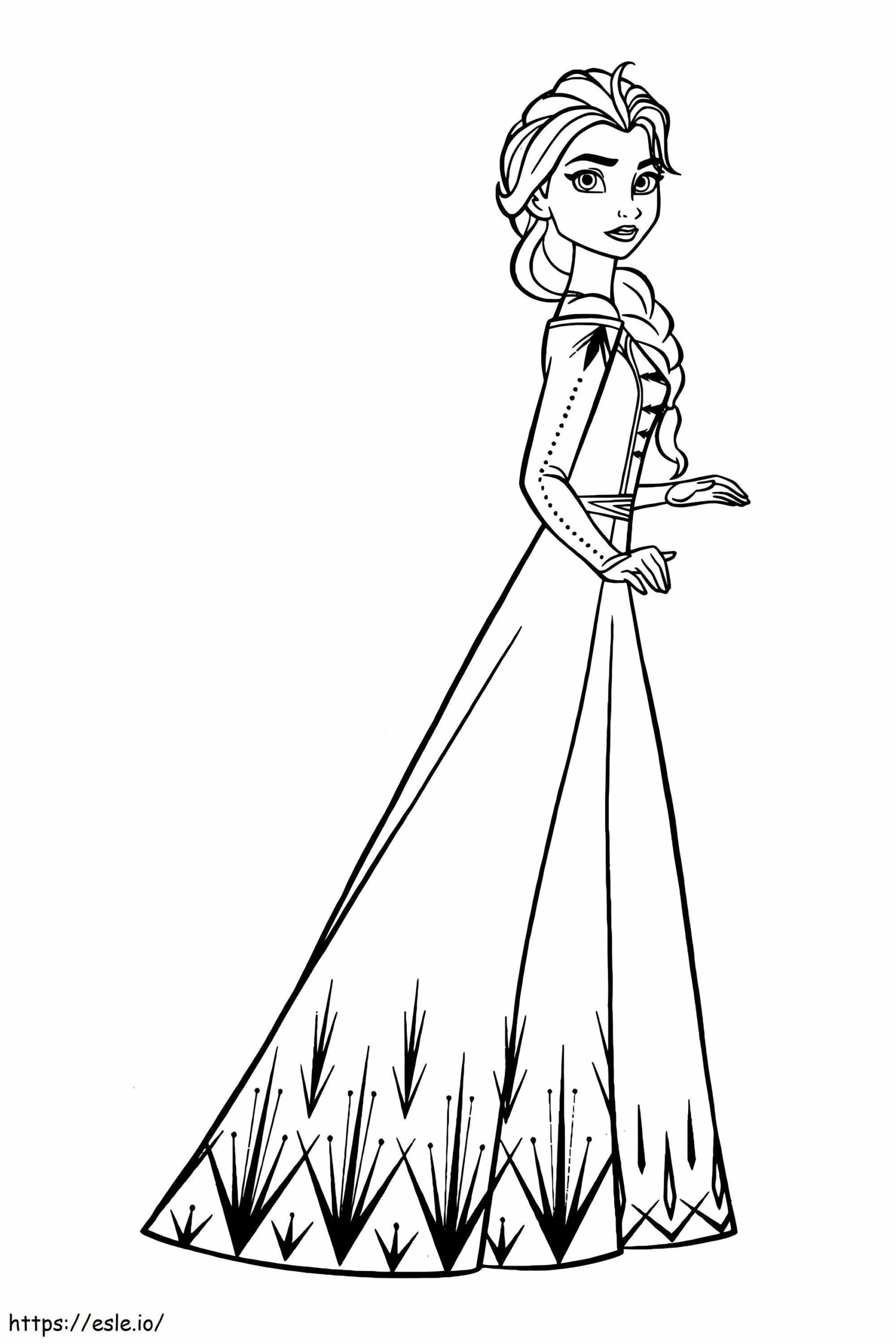 Free Printable Elsa Coloring Page