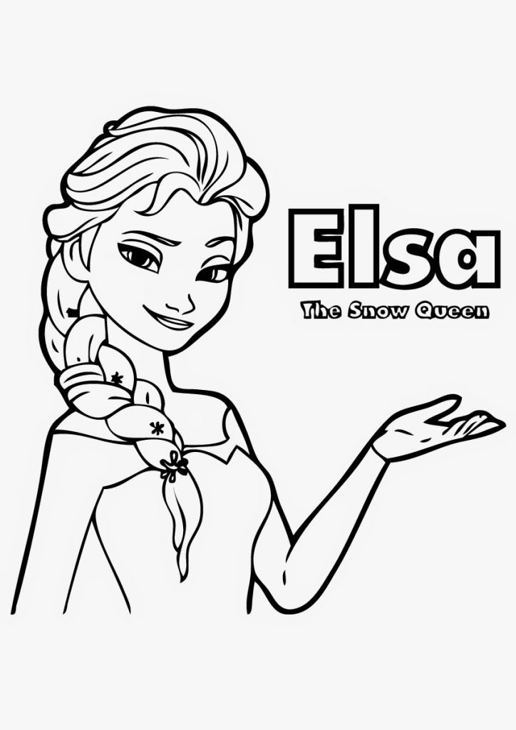 elsa coloring page free printable