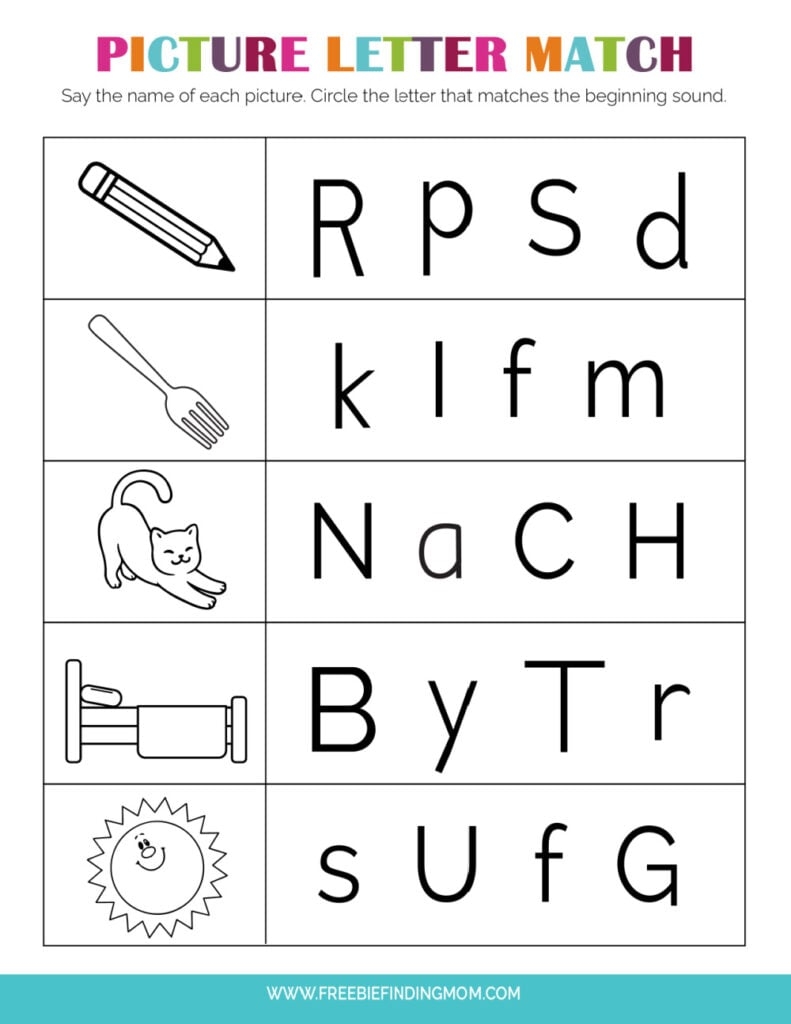 FREE Printable Fall Alphabet Worksheets For Preschool Kindergarten 