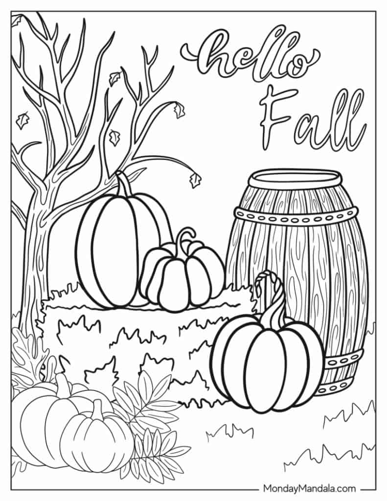 free fall printables coloring pages pdf