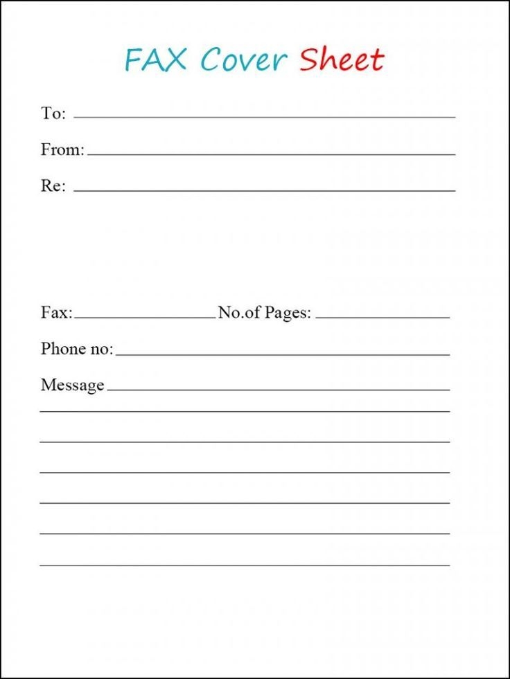Free Printable Fax Cover Page Templates PDF