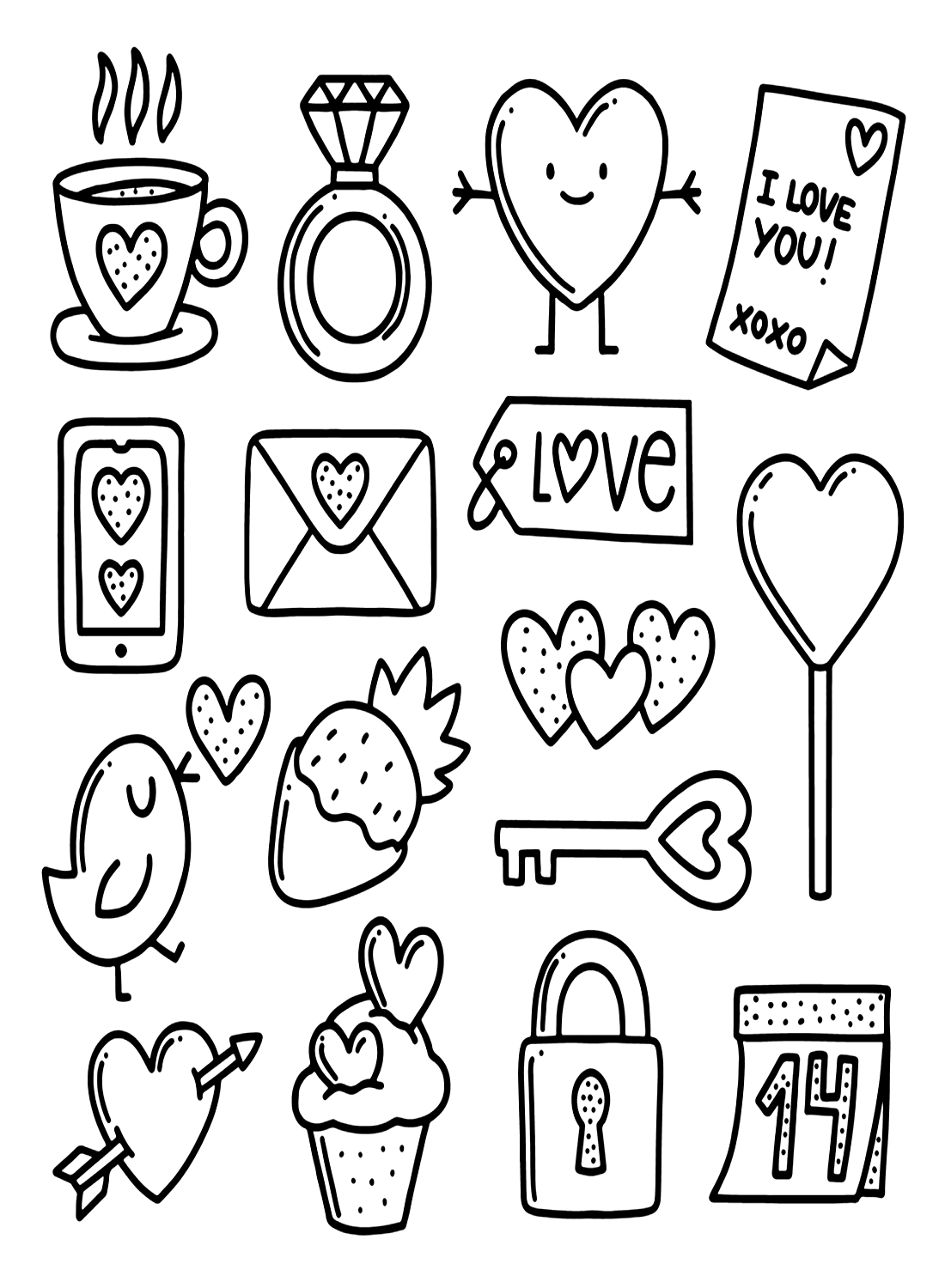 Free Printable February Coloring Page Free Printable Coloring Pages