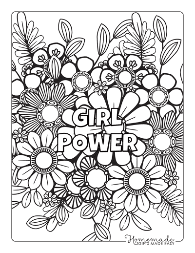 free printable coloring pages girl power