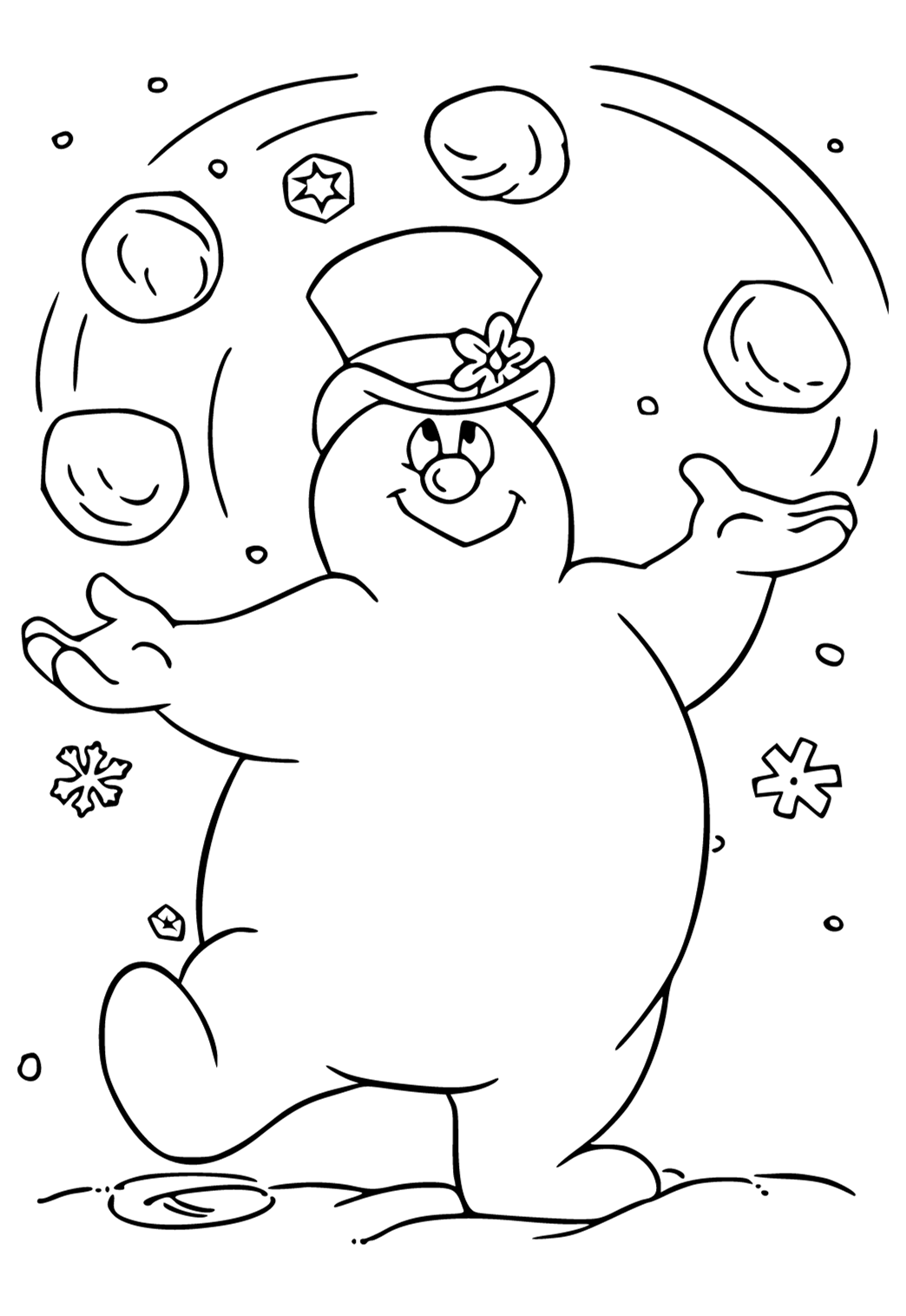 Frosty Snowman Coloring Pages
