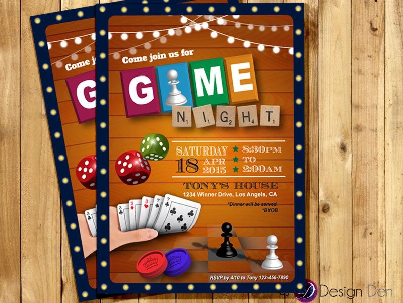 printable game night invitation template free
