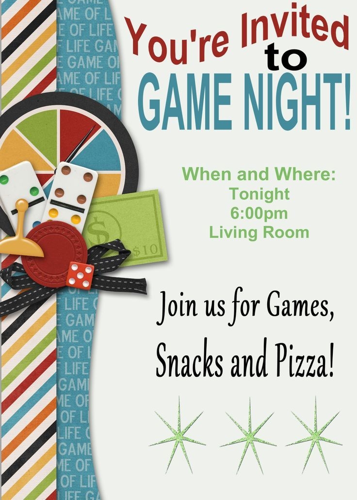 Free Printable Game Night Invitation Template Printable Templates