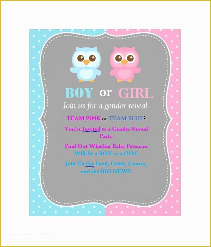 Free Printable Gender Reveal Templates Of 17 Free Gender Reveal