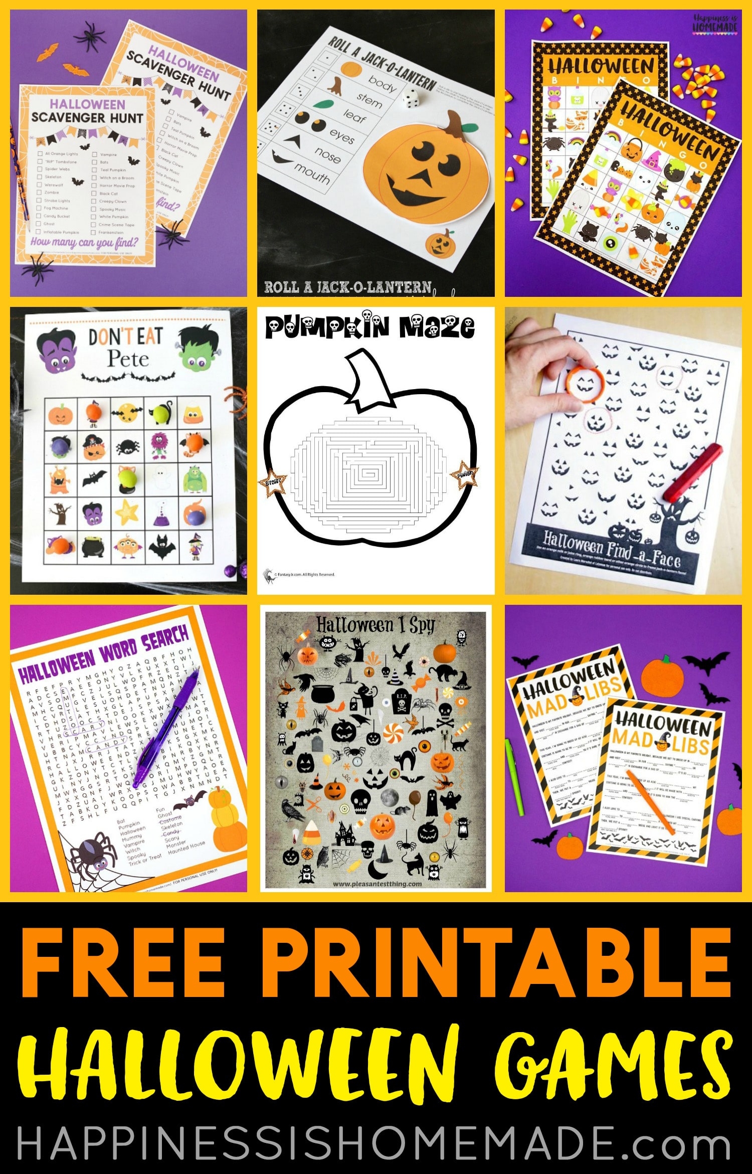 free printable halloween games pdf