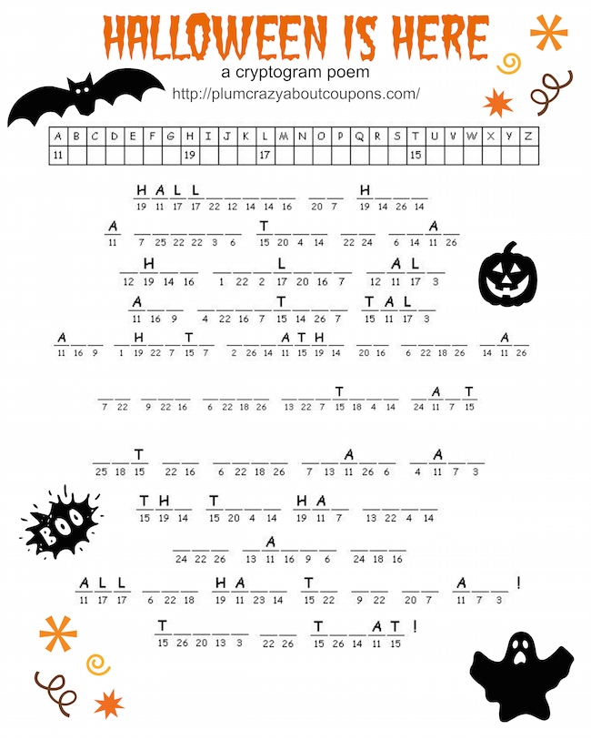 Free Printable Halloween Games Just Plum Crazy