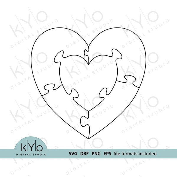 free printable heart puzzle template