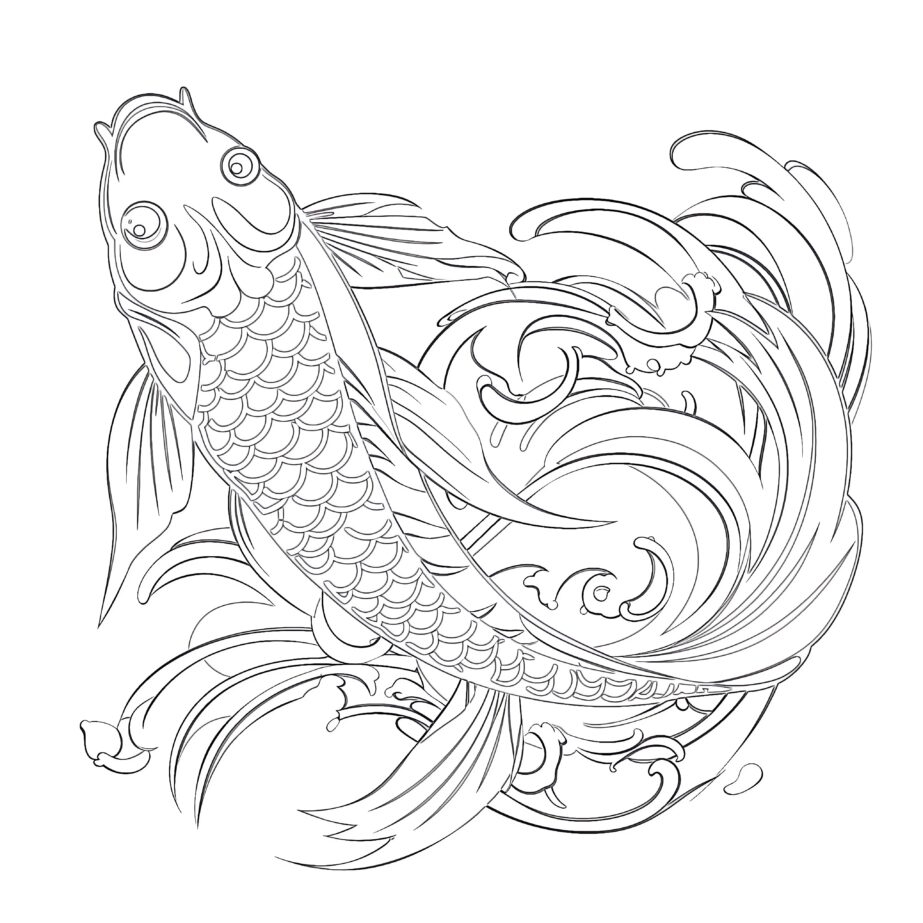 fish coloring pages free printable