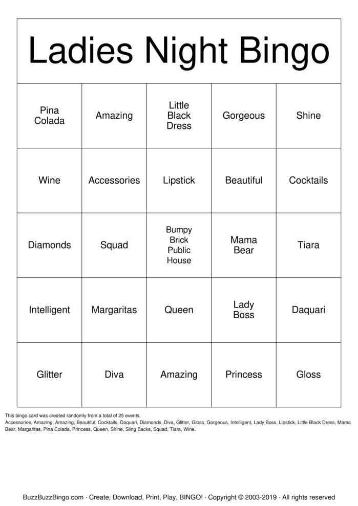 ladies night games printable pdf free