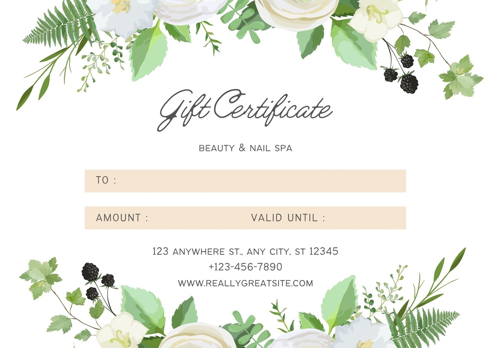 free printable massage voucher template