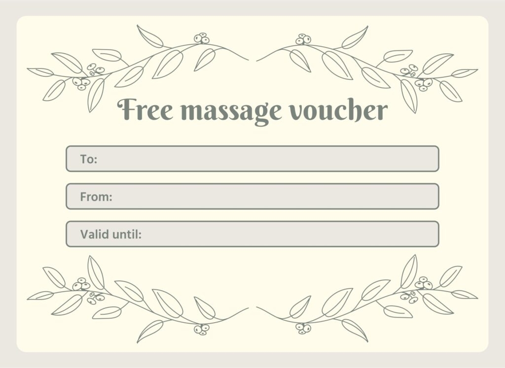 Free Printable Massage Voucher Template Printables Template Free