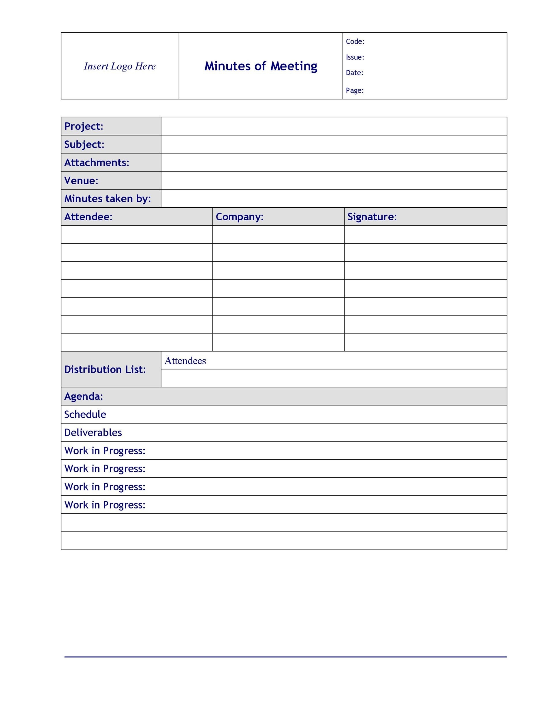 Free Printable Meeting Notes Template Printable Templates