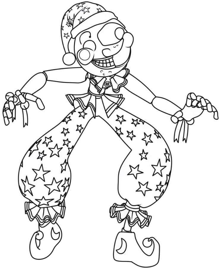 Free Printable Moondrop FNAF Coloring Page Free Printable Coloring 