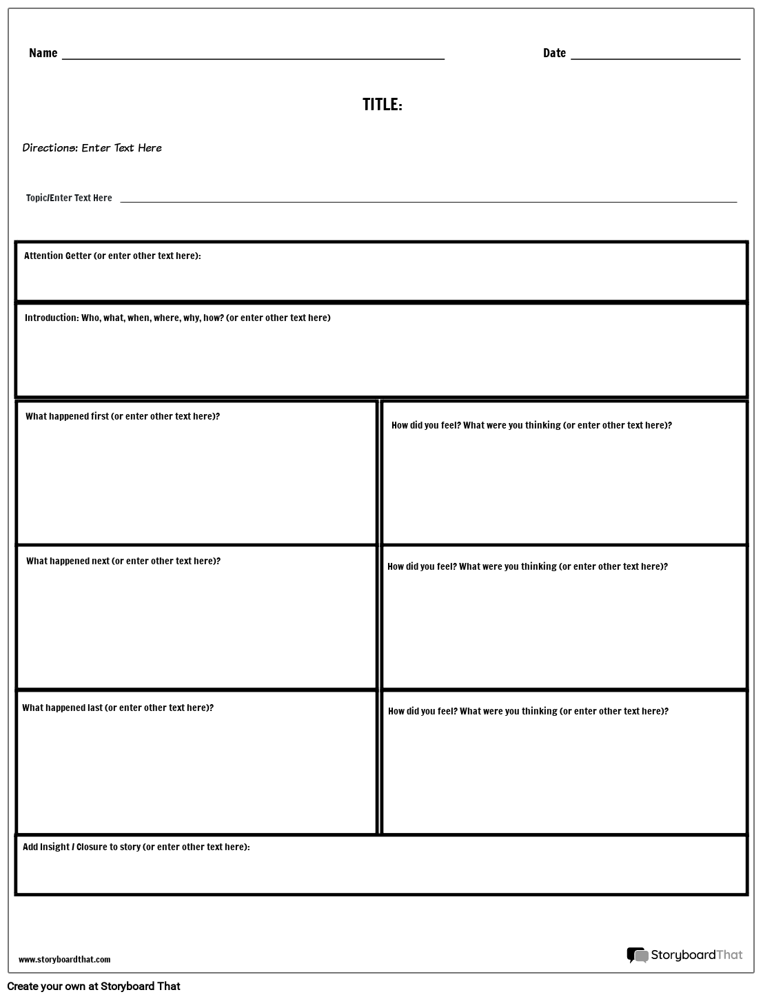 Free Printable Narrative Essay Template With Examples