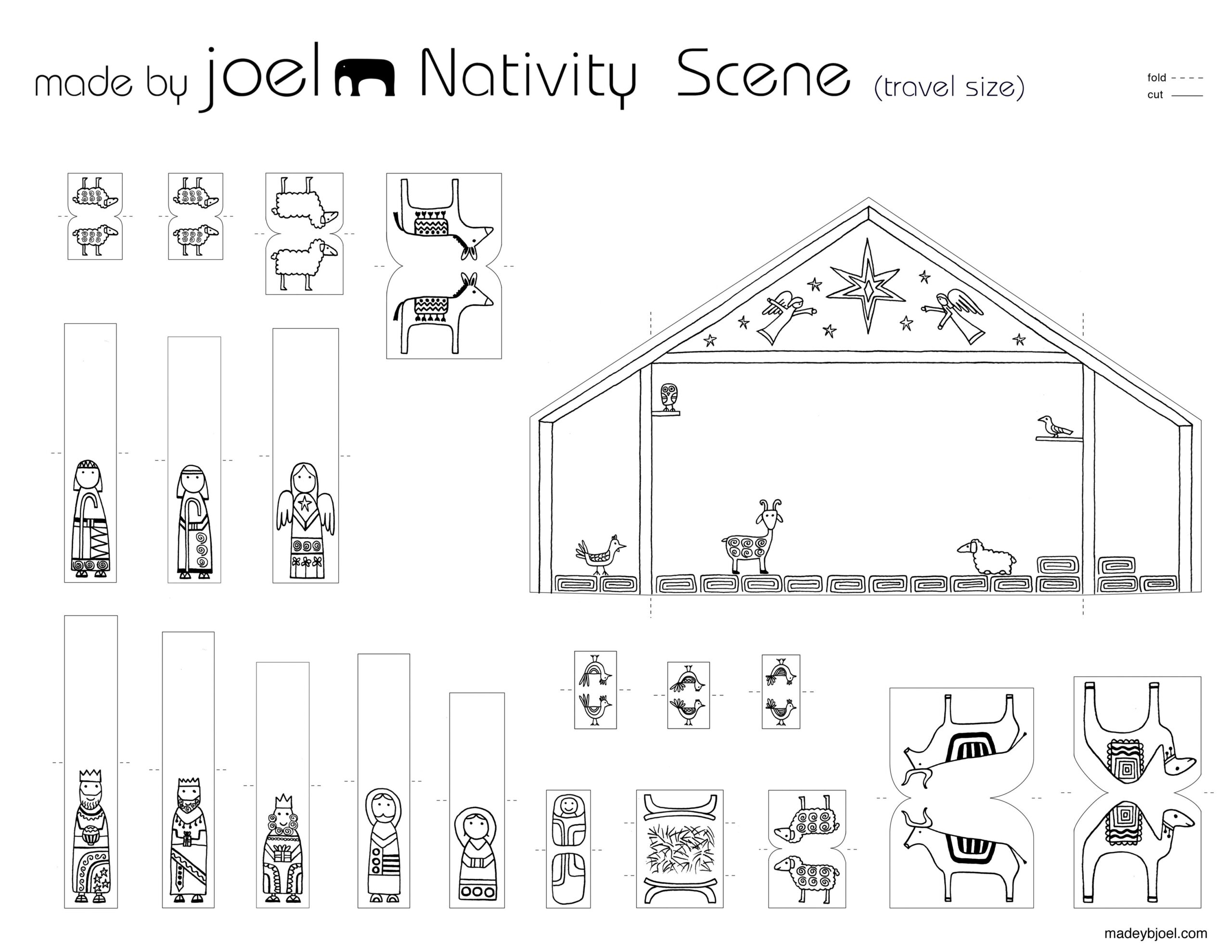 free printable nativity scene templates