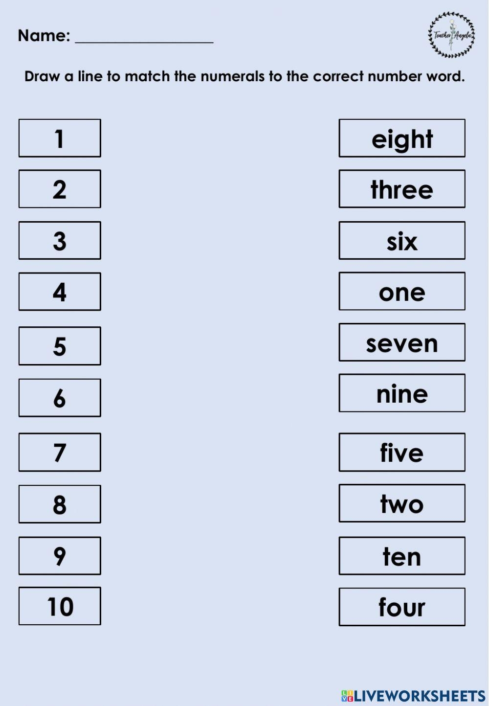 Free Printable Number Words Worksheet For Kids PDFs Brighterly 