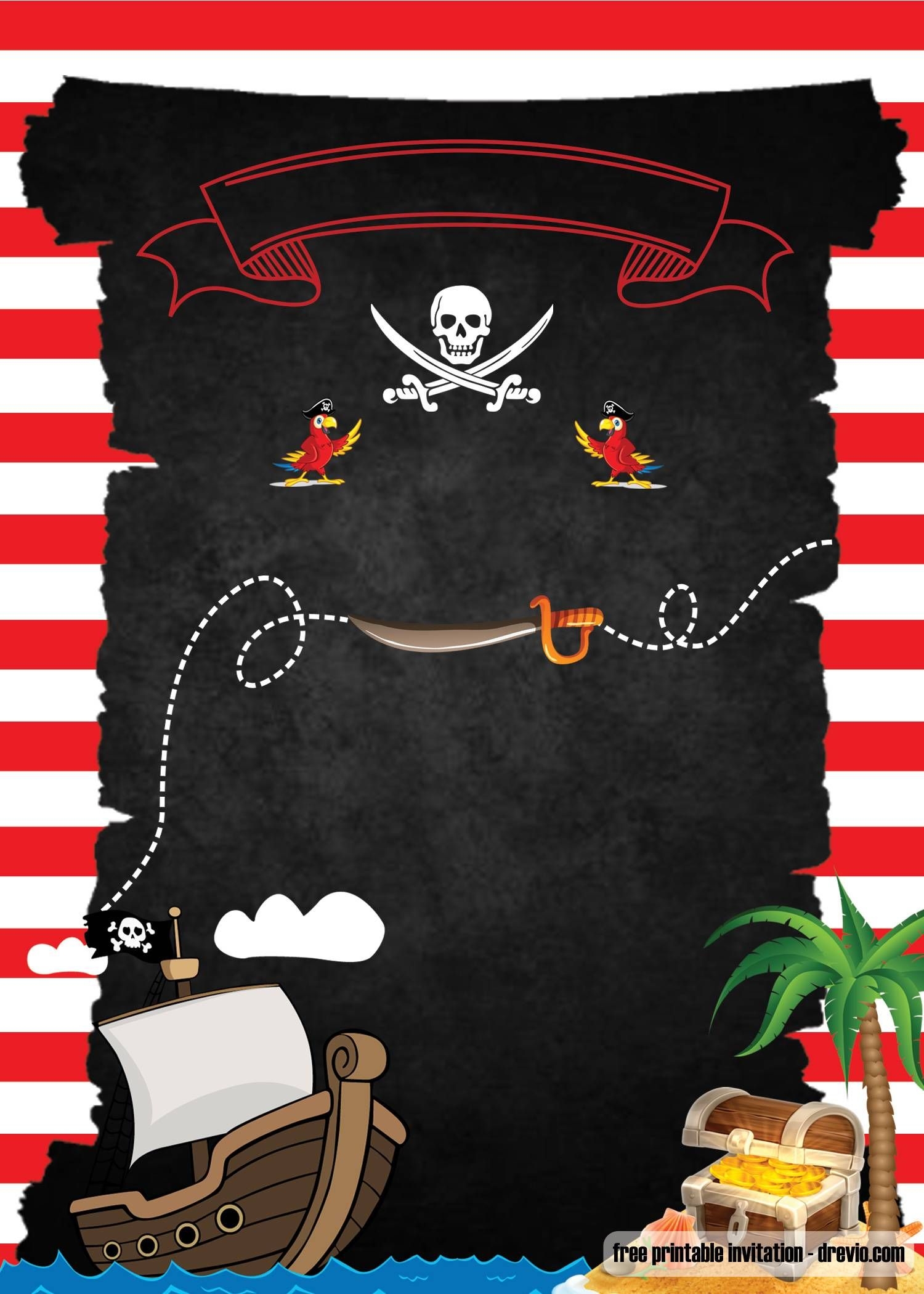 Free Printable Pirate Party Invitations Template Artofit