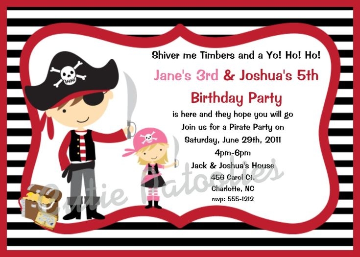 pirate party invitations templates free