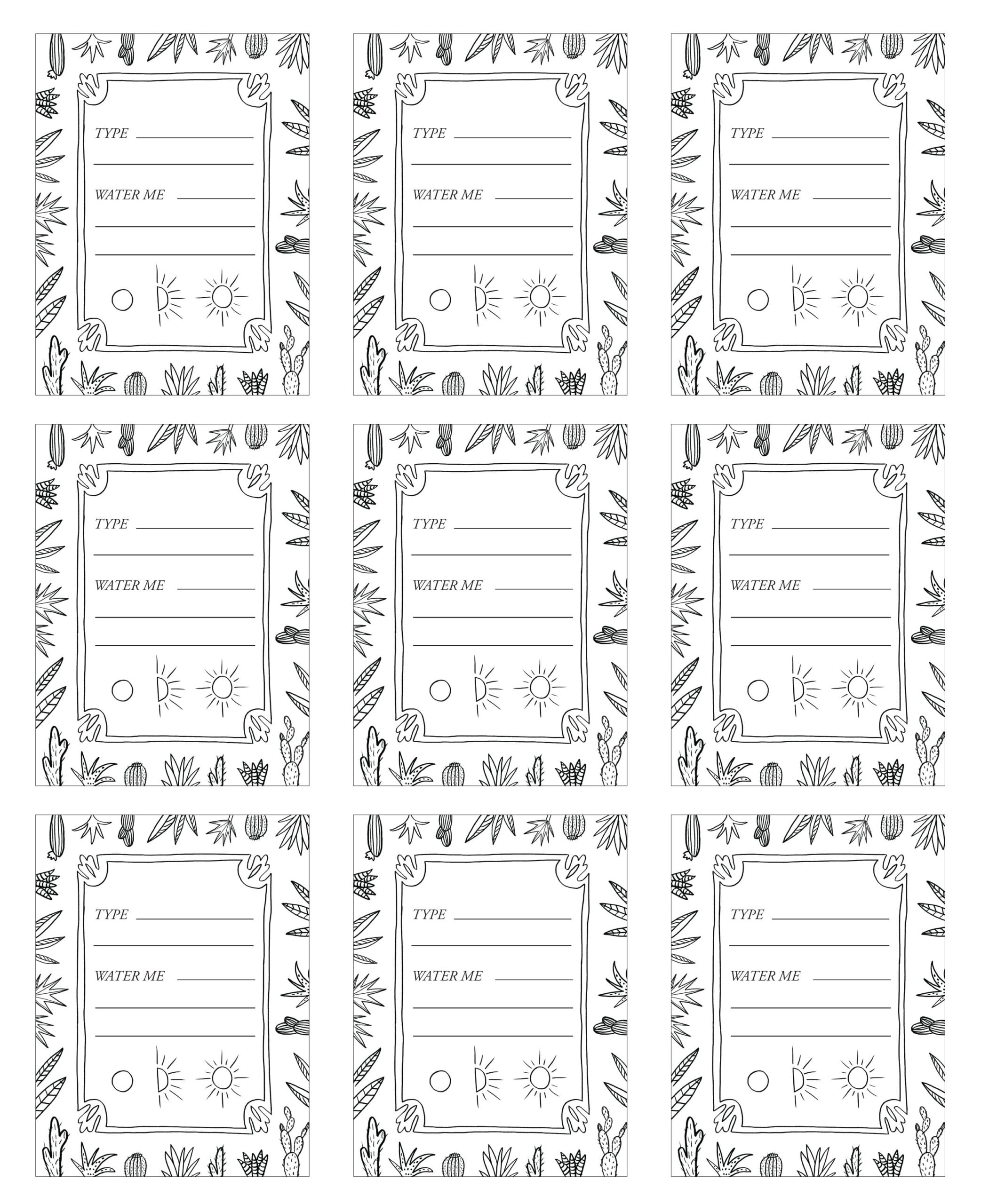 Free Printable Plant Labels Template Free Printable