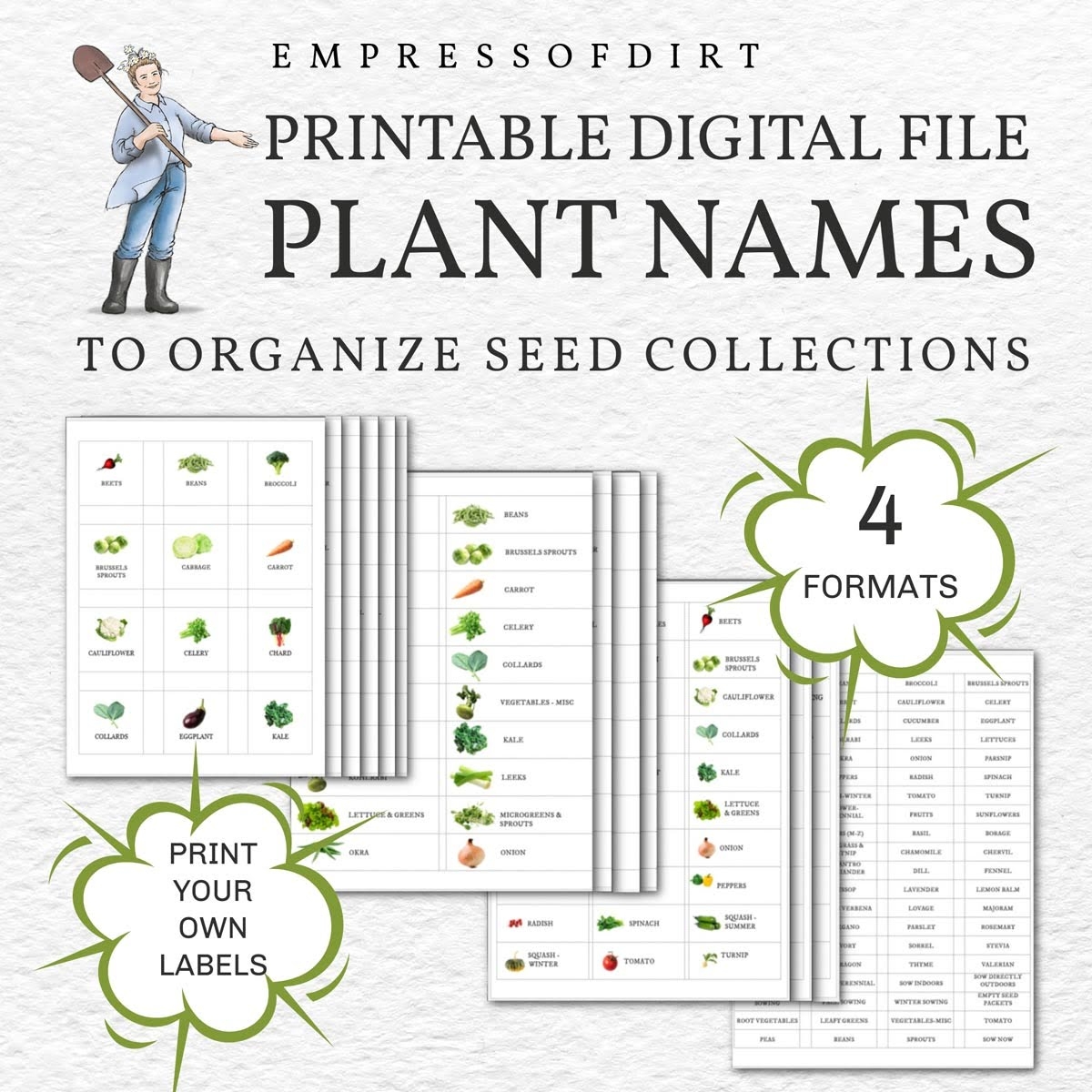 Free Printable Plant Labels Template Free Printable