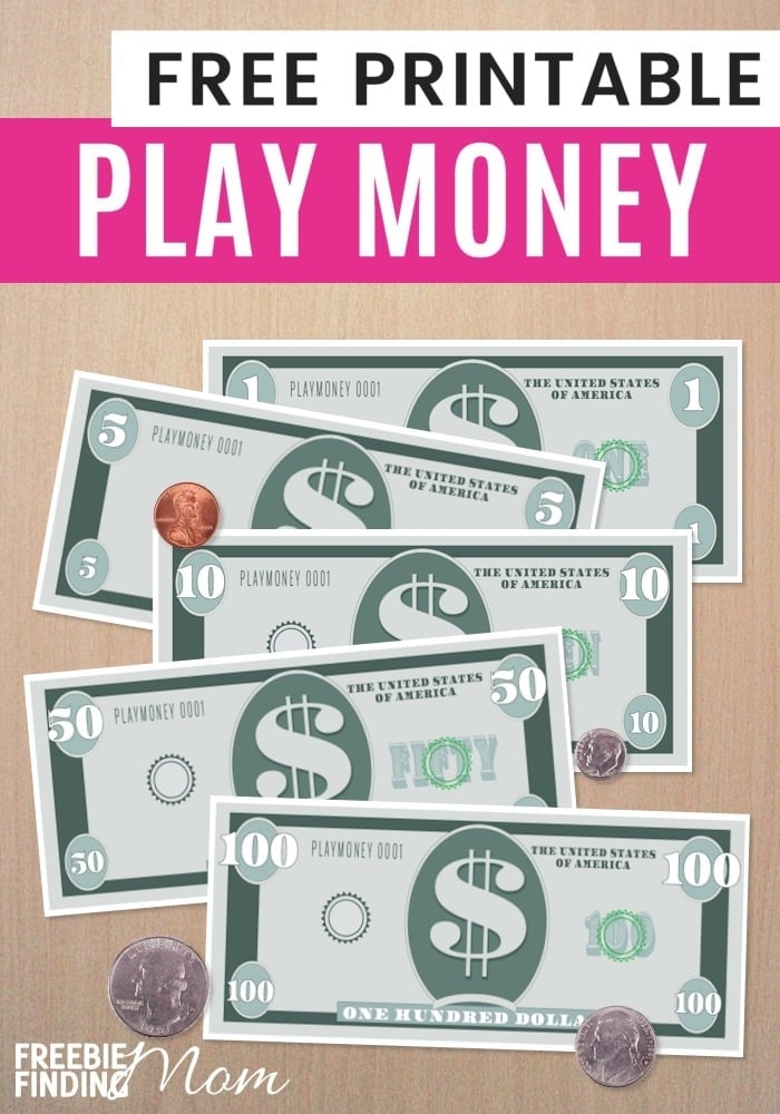 free printable play money template