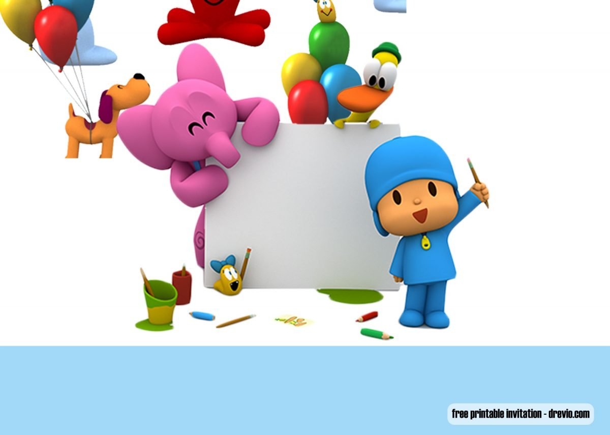 FREE Printable Pocoyo Invitation Templates