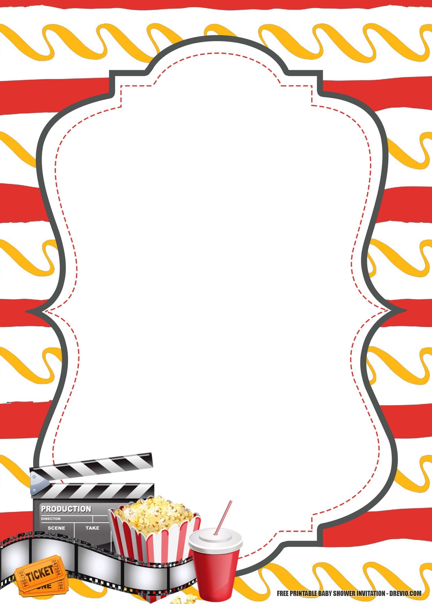  FREE PRINTABLE Popcorn Birthday Invitation Template Printable 