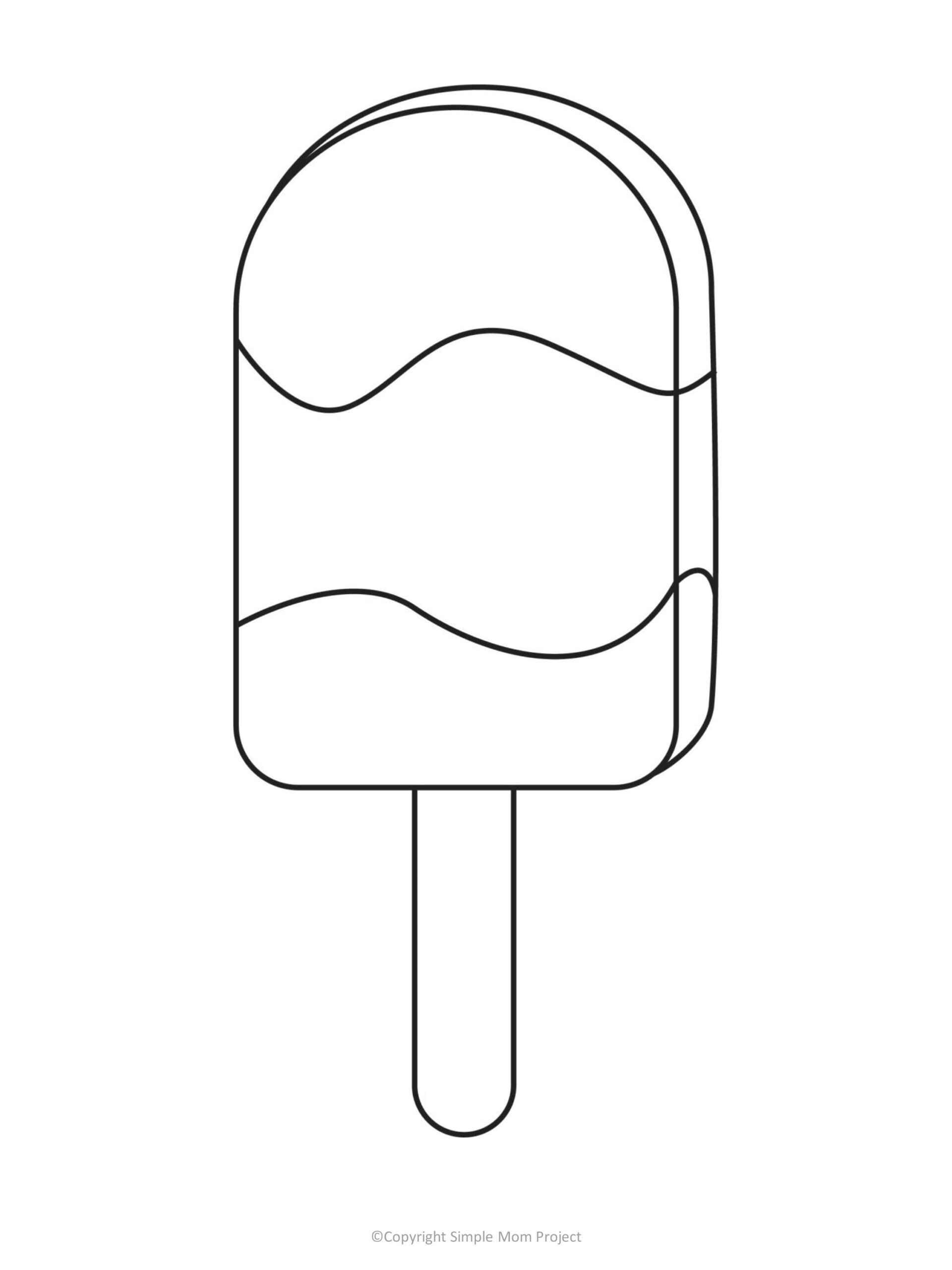 Free Printable Popsicle Template Simple Mom Project Ice Cream 